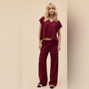 Daydreamer Burgundy Track Pants & Top Set
